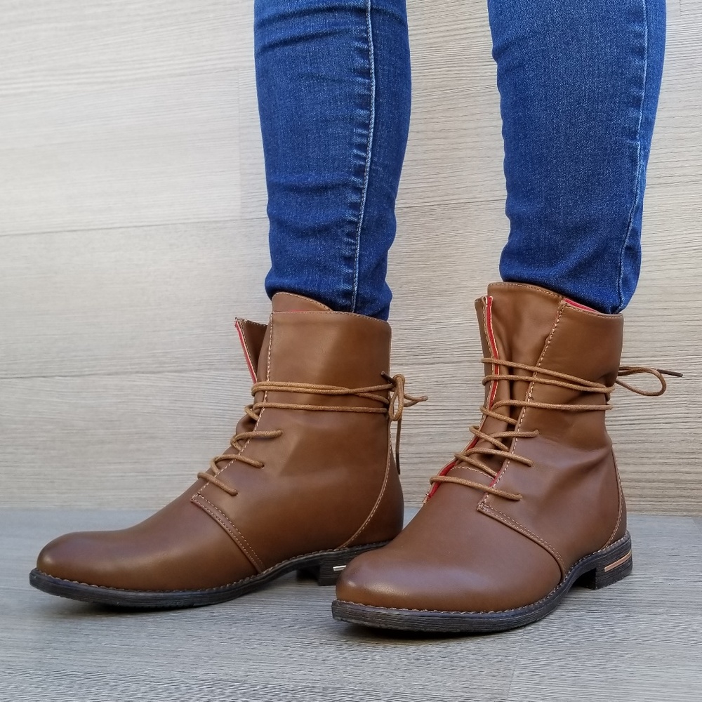 Boho-Chic Style Ankle Boots Tie Around Laces-F - Picture 5 of 8